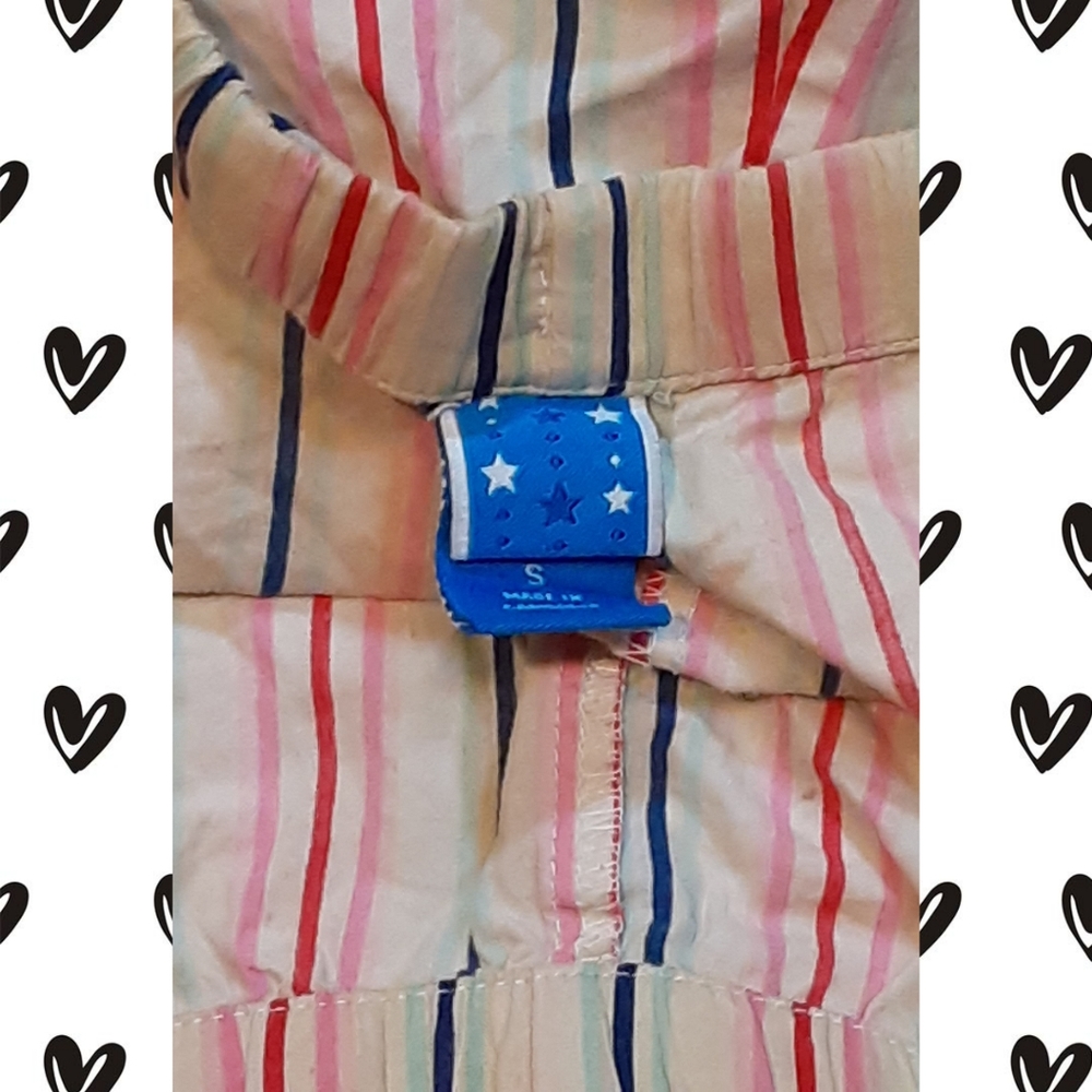 Comfy Stripey Pajama Capri Pants EUC S - Picture 3 of 3